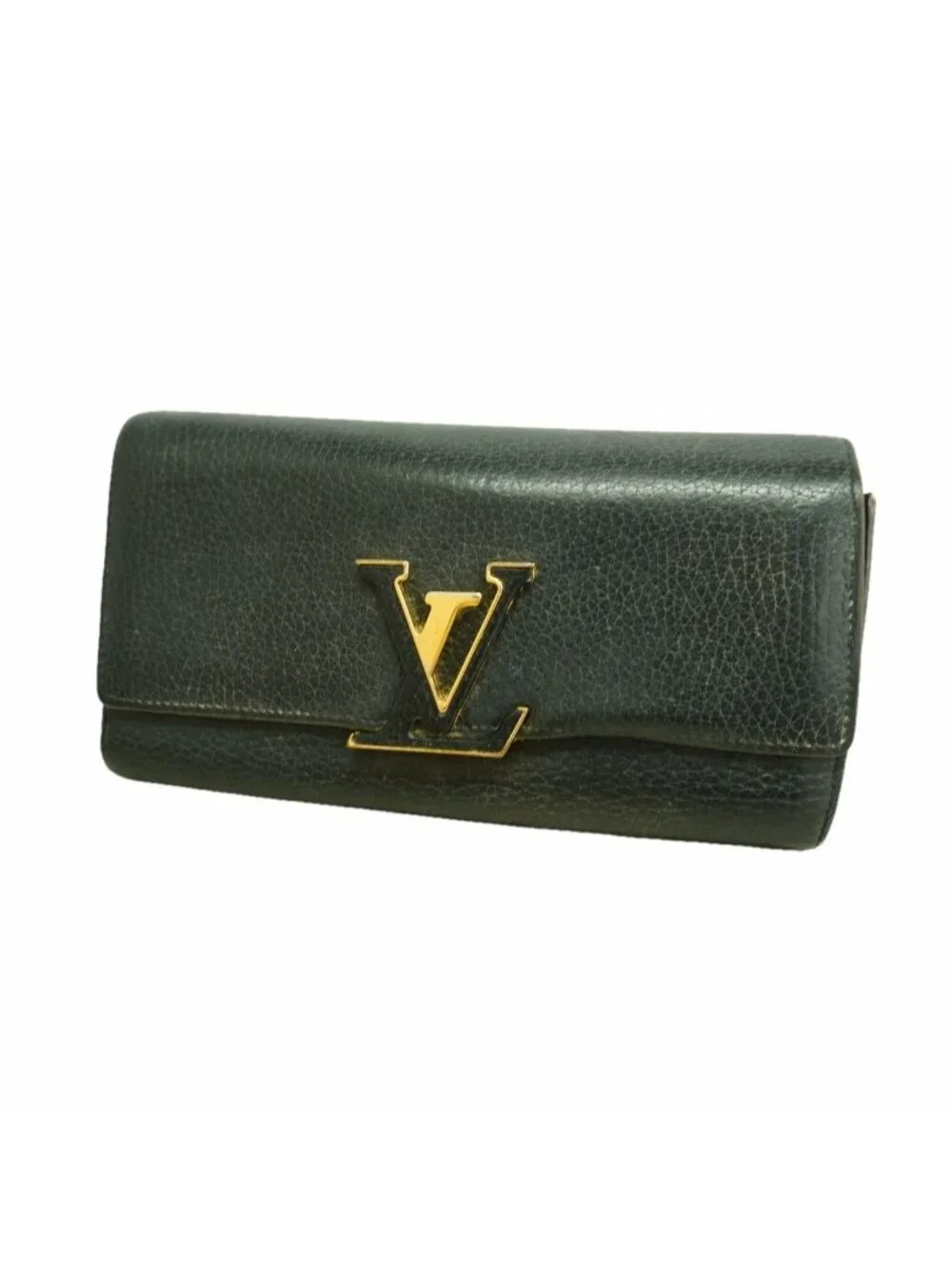 Louis Vuitton Wallet Taurillon Portefeuille Capucines Noir
